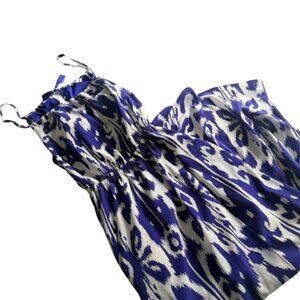 Athleta Blue Ikat Maxi Dress XXS Sleeveless Adjustable Straps Lightweight Summer